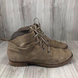 Sam Edelman Ankle Boots Womens 9.5M Mare Brown Leather Lace Up Booties